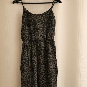 Black/Grey Cheetah print summer maxi dress from old navy